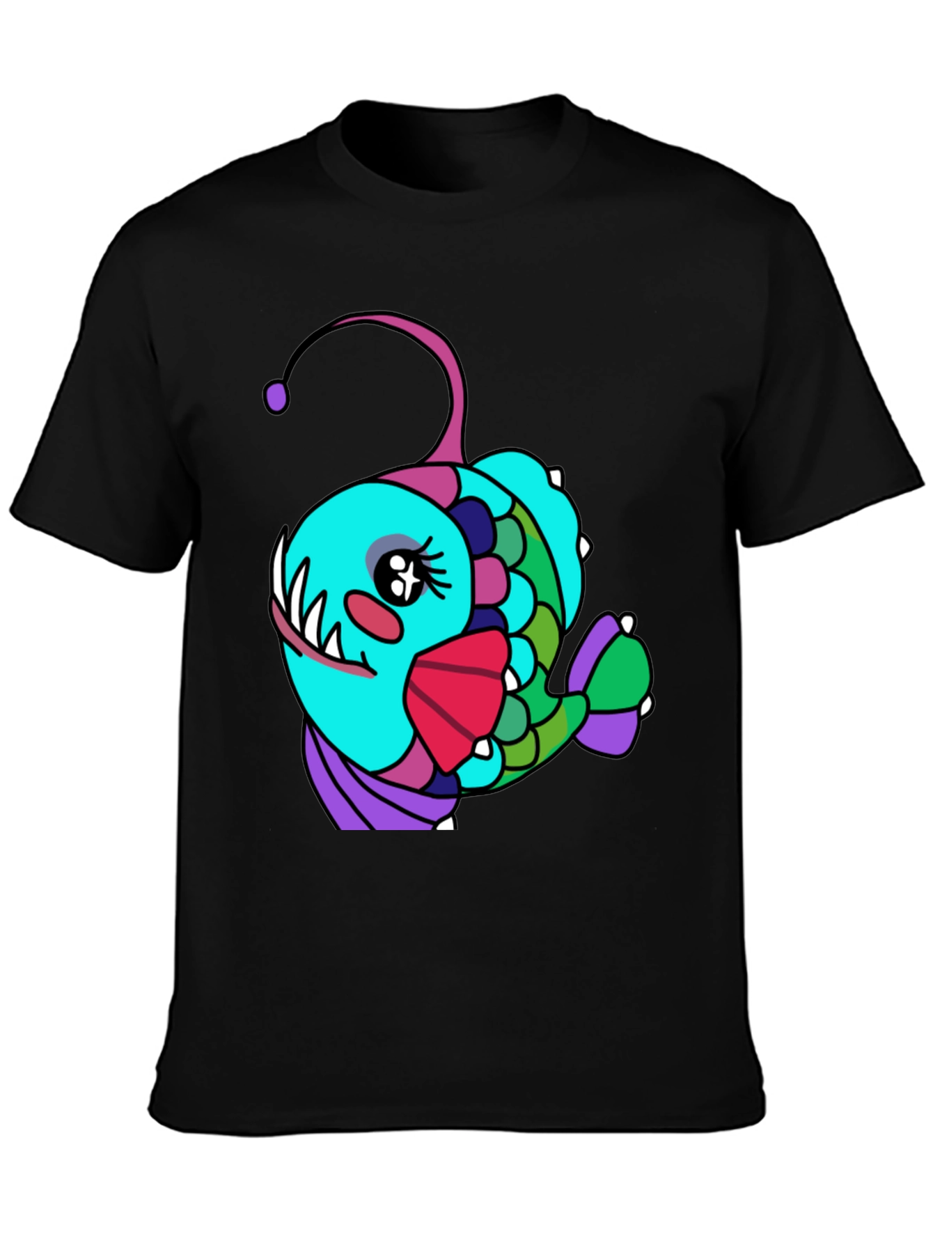 Anglerfish Cartoon T-Shirt - Unique Graphic Tee