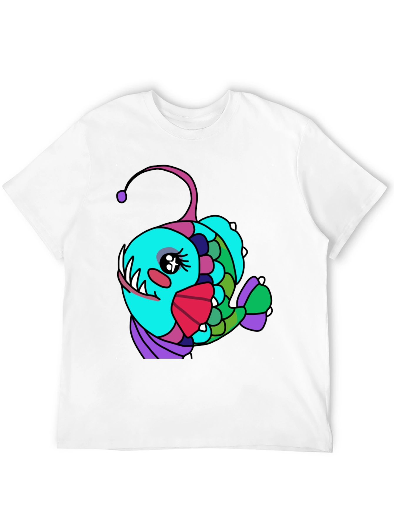 Anglerfish Cartoon T-Shirt - Unique Graphic Tee