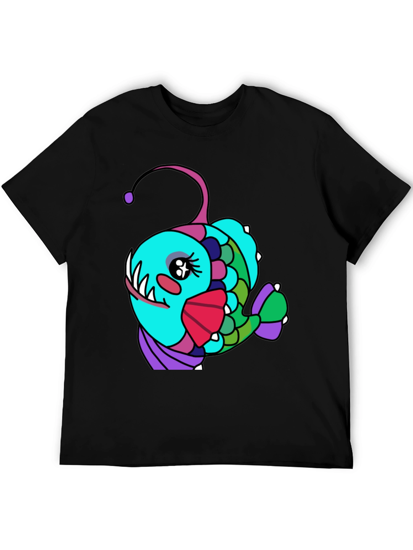 Anglerfish Cartoon T-Shirt - Unique Graphic Tee