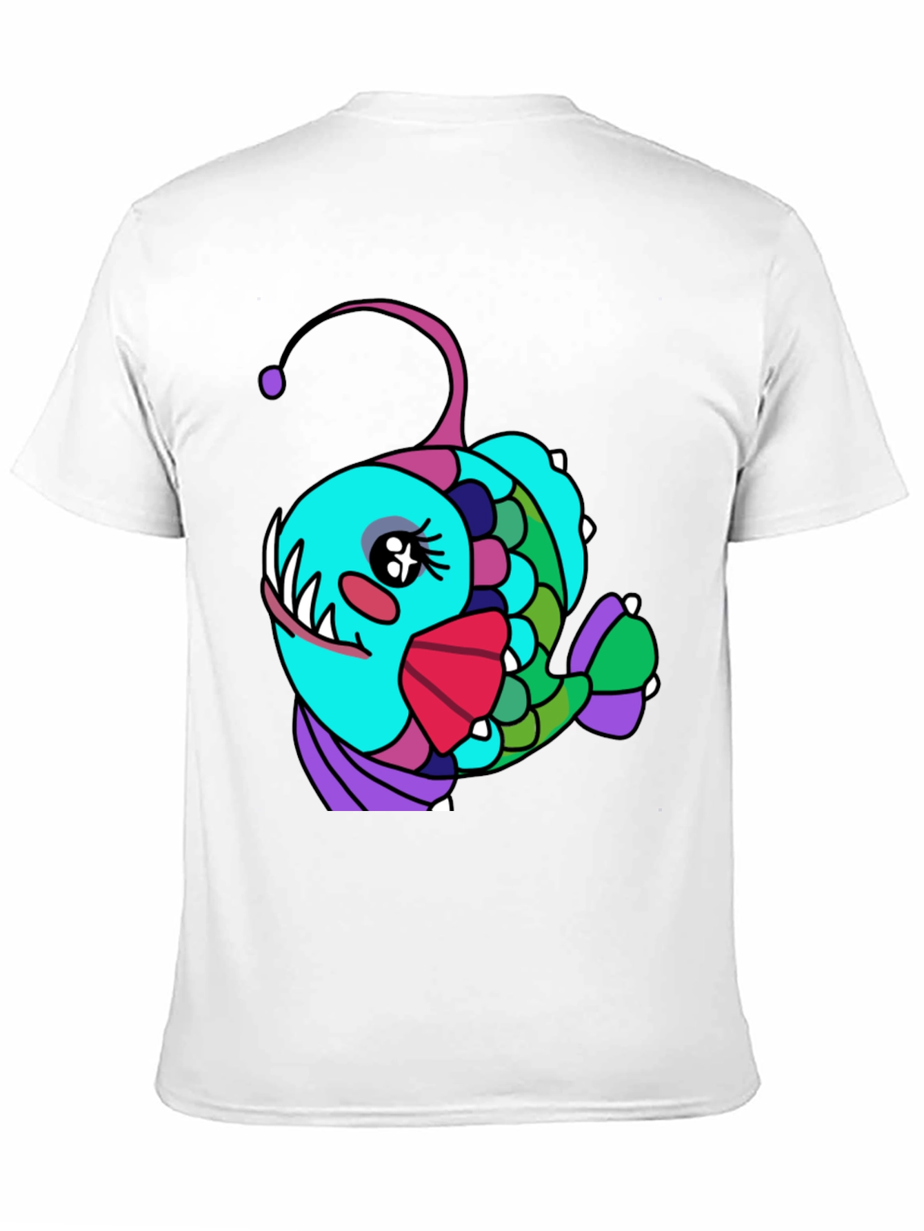 Anglerfish Cartoon T-Shirt - Unique Graphic Tee