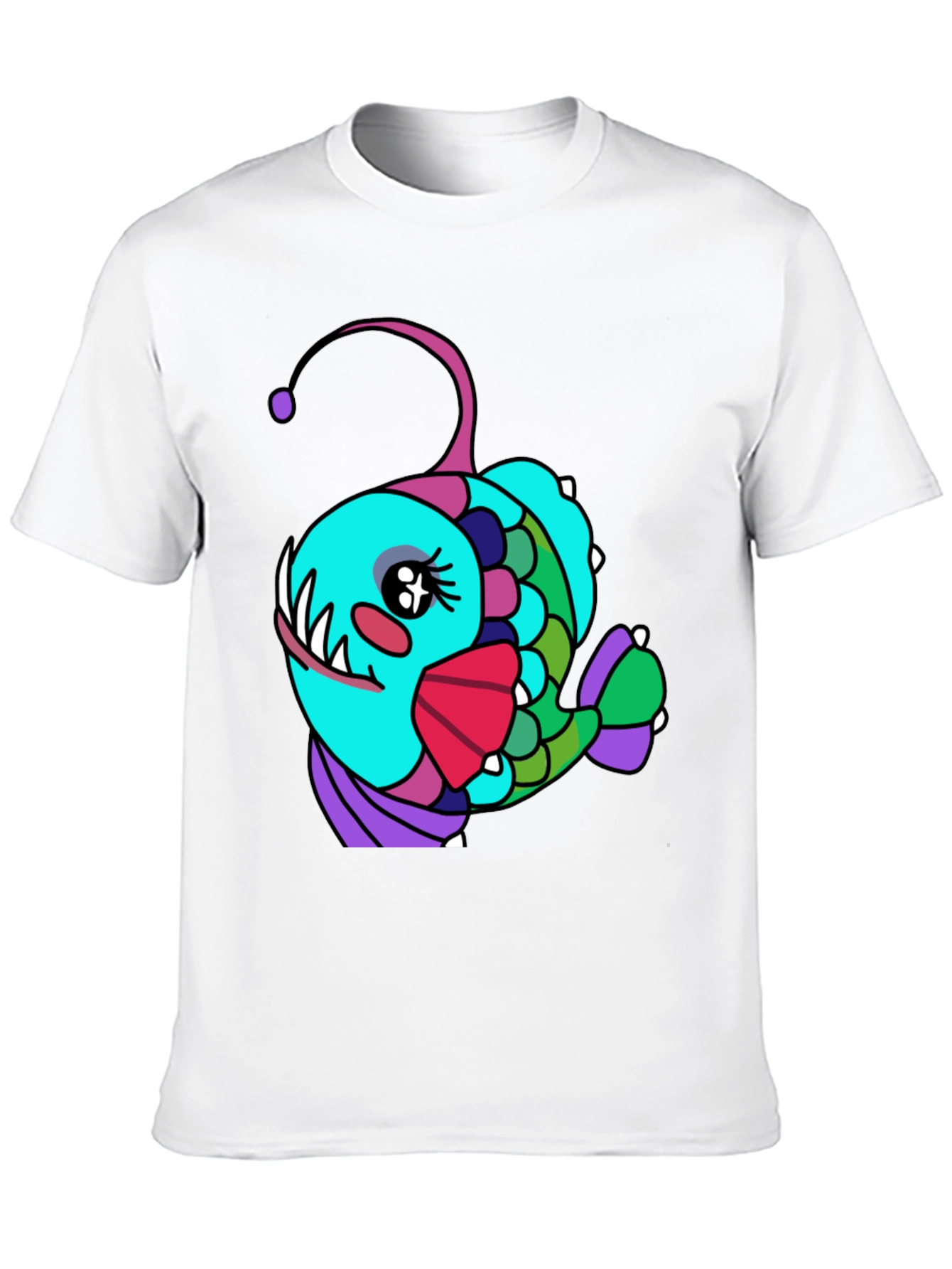 Anglerfish Cartoon T-Shirt - Unique Graphic Tee