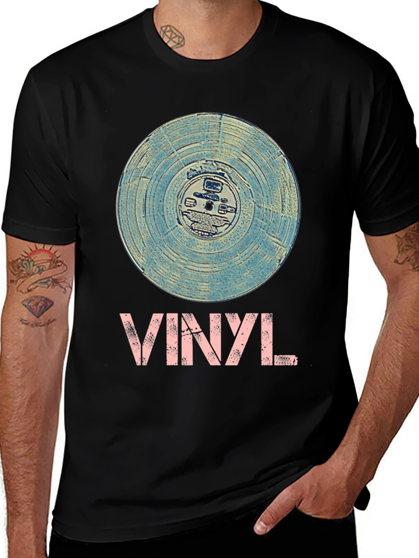 Vinyl Record Graphic T-Shirt