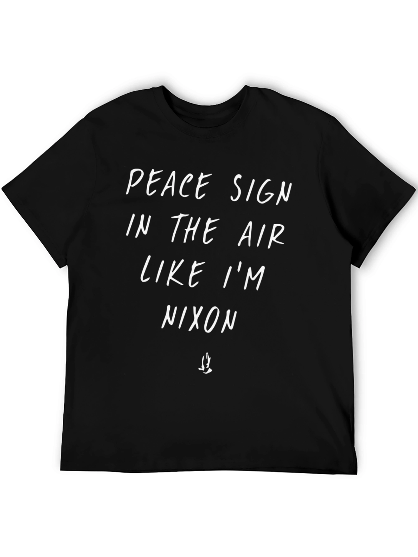 Peace Sign in the Air Graphic Tee - Black