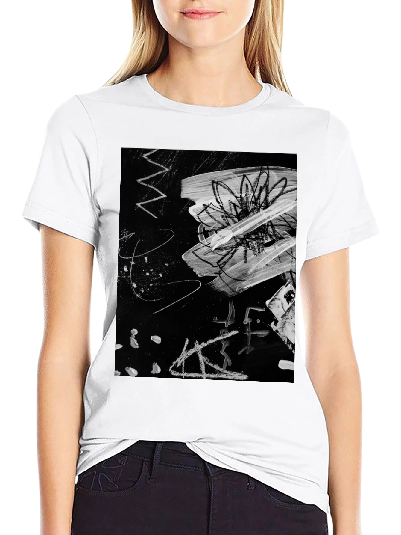 Abstract Art Graphic Black T-Shirt