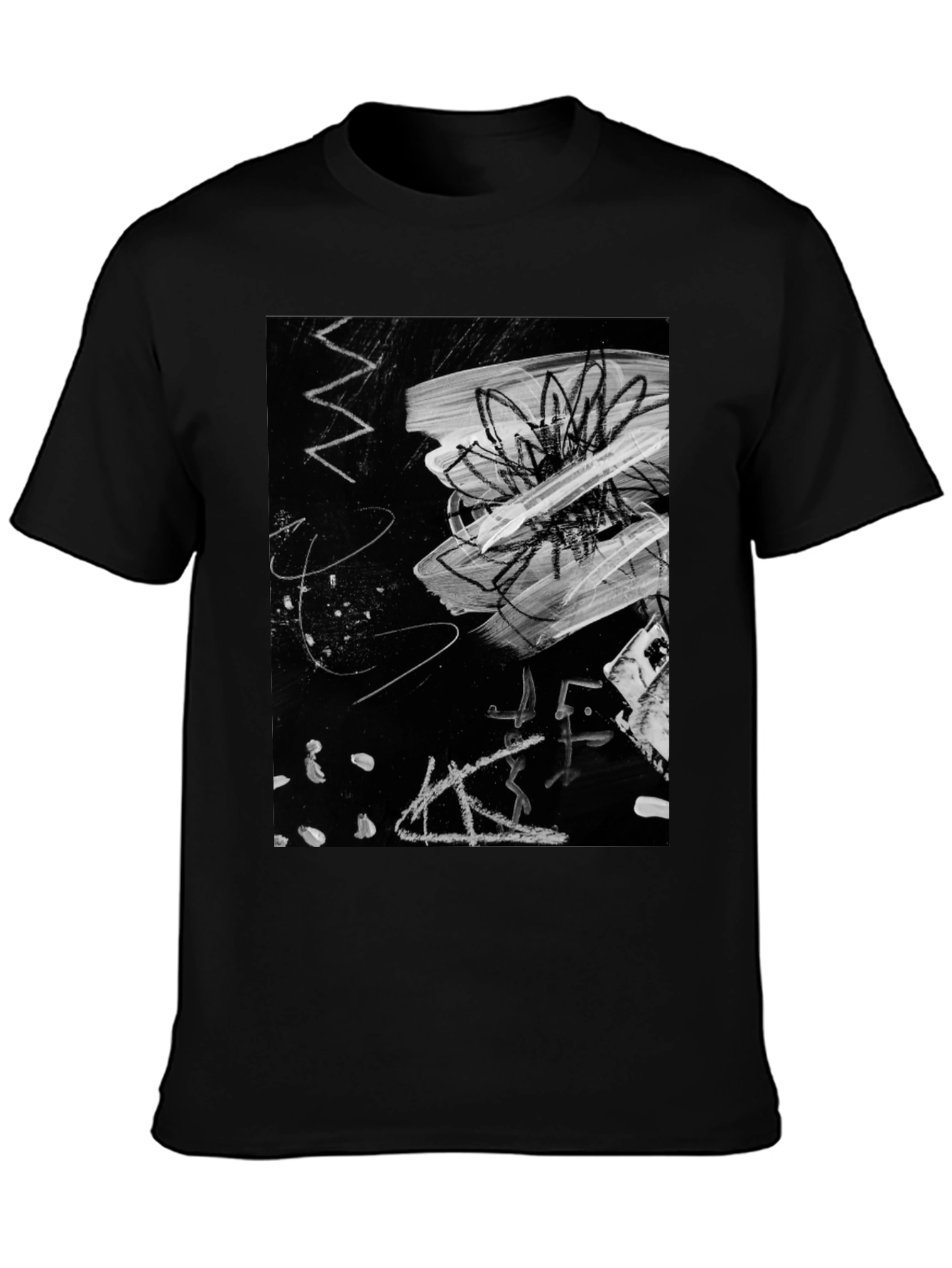 Abstract Art Graphic Black T-Shirt