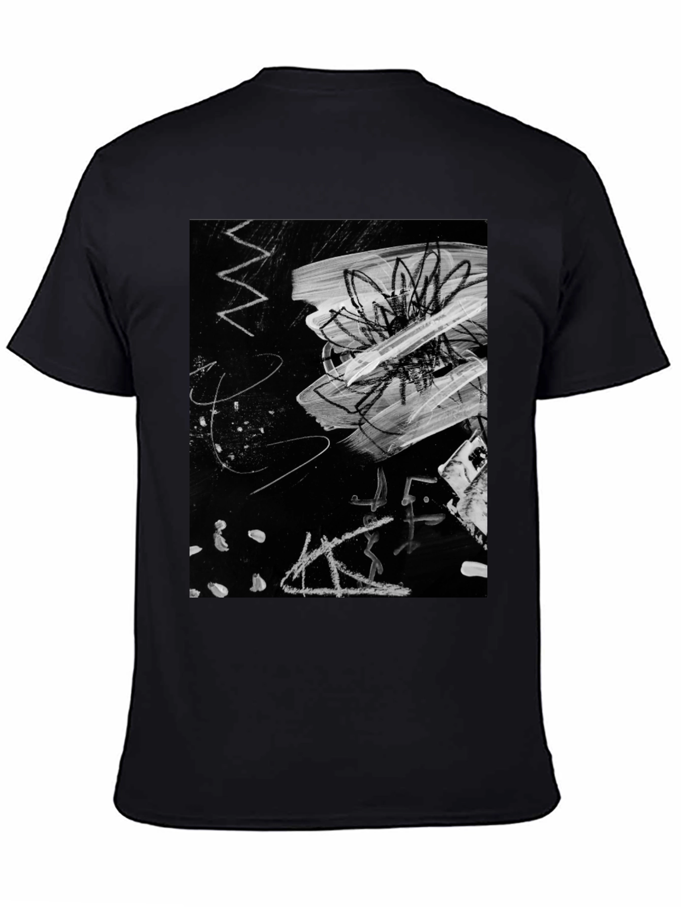 Abstract Art Graphic Black T-Shirt