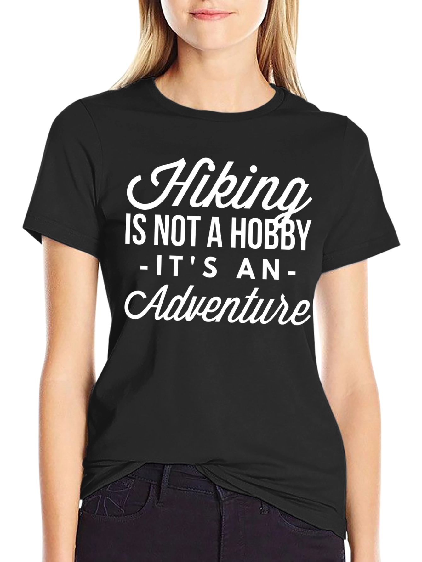 Hiking Adventure Black Graphic Tee