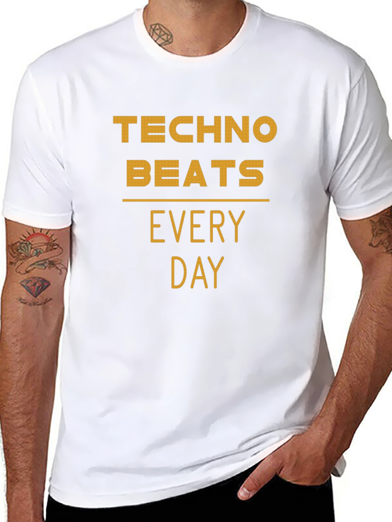 Techno Beats Every Day Graphic Tee