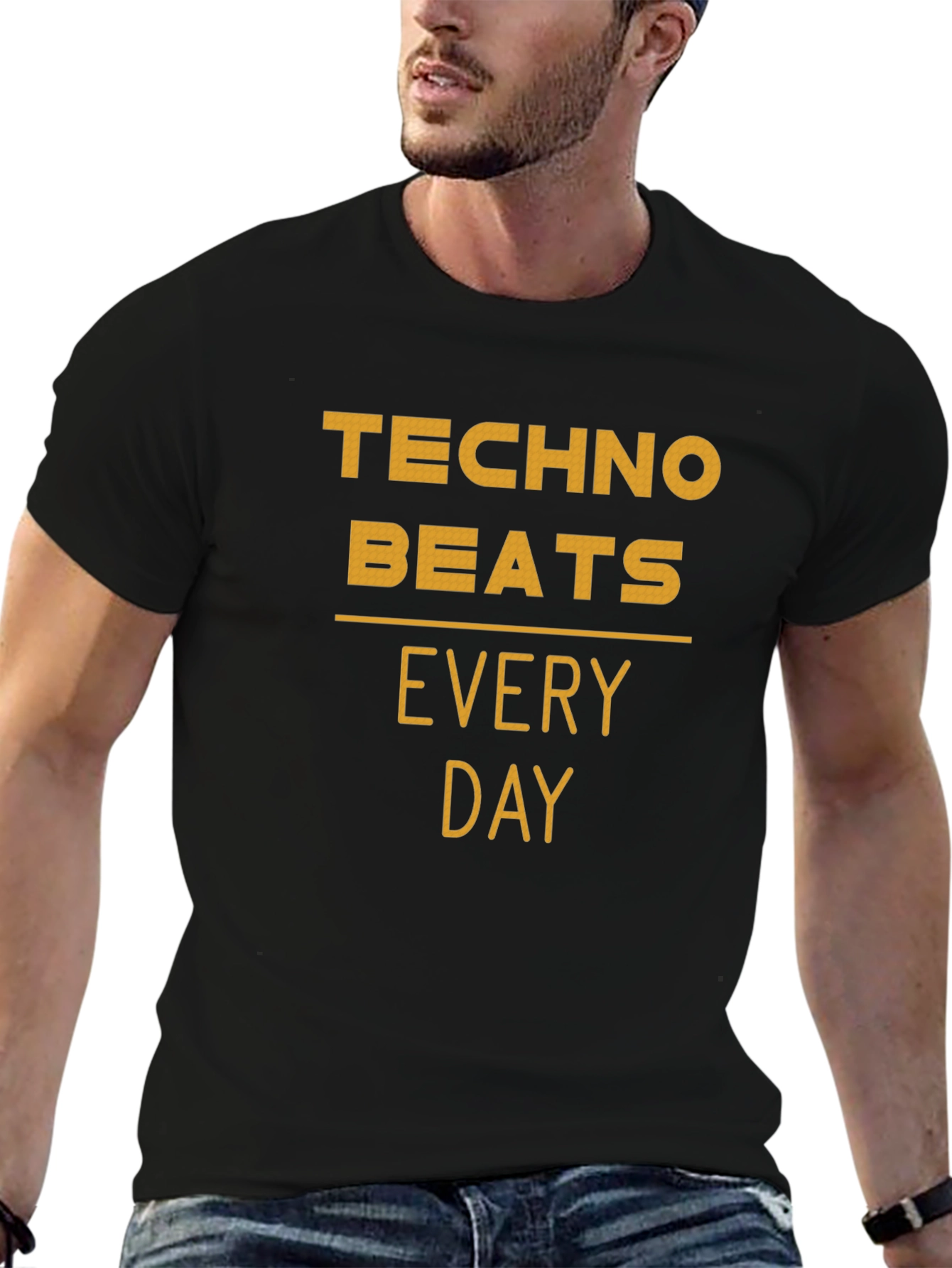 Techno Beats Every Day Graphic Tee