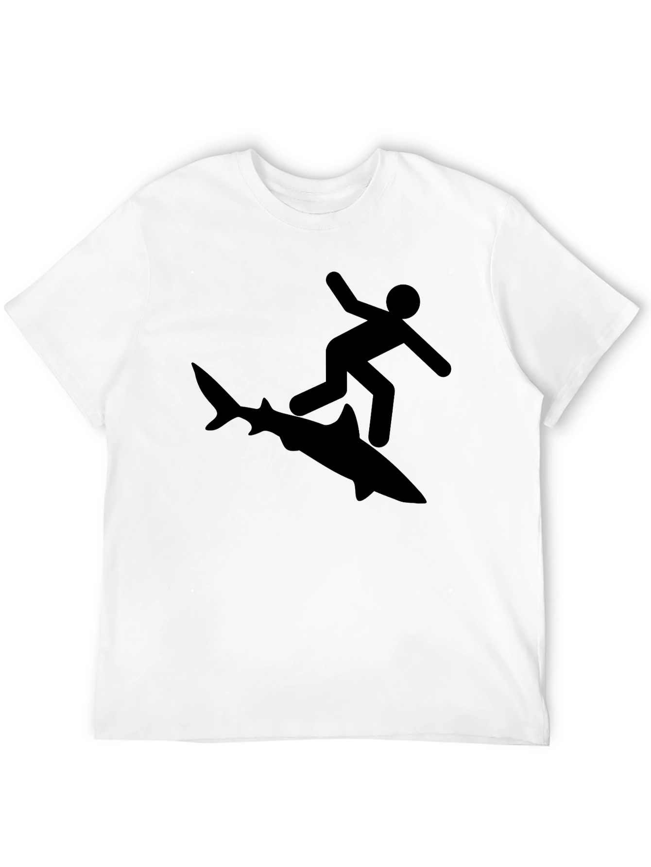 Shark Surfer Black Graphic Tee