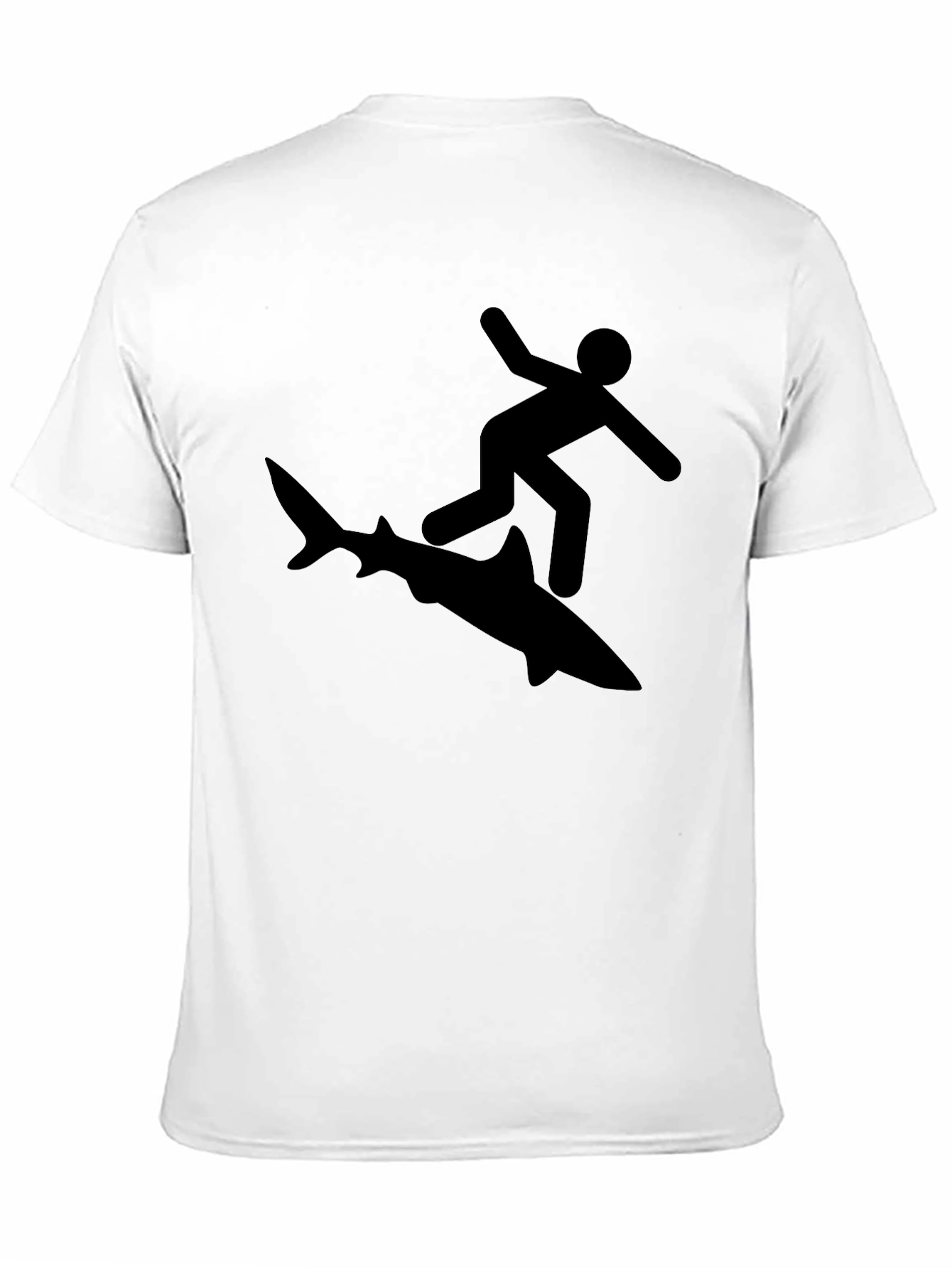 Shark Surfer Black Graphic Tee