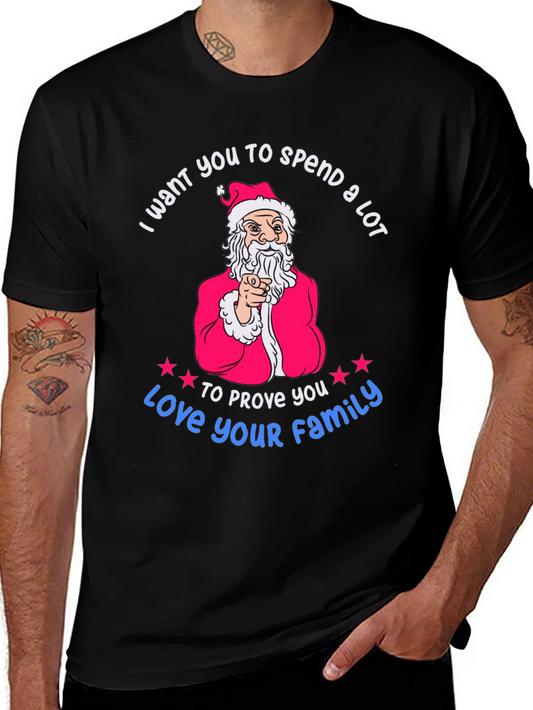 Spend A Lot Christmas Santa Graphic Tee