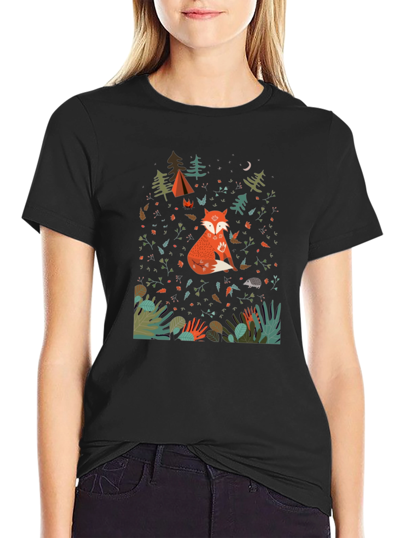 Nature Fox Graphic Tee - Stylish Unisex T-Shirt