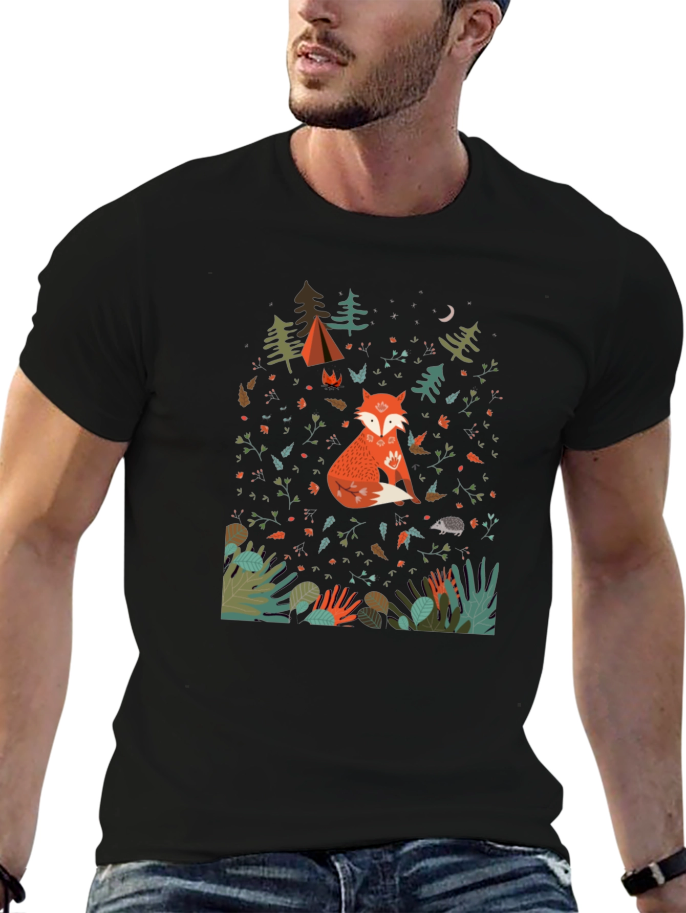 Nature Fox Graphic Tee - Stylish Unisex T-Shirt