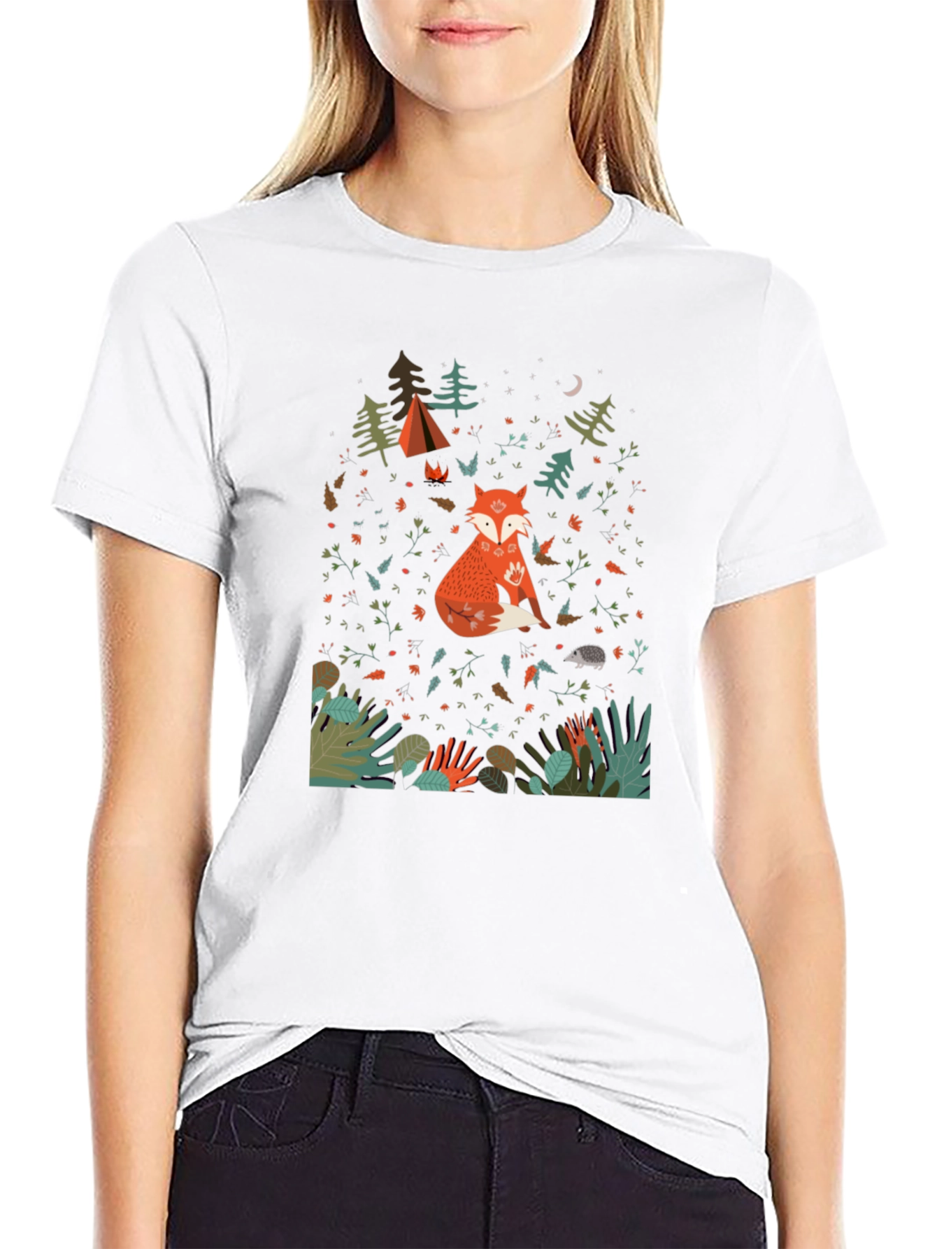 Nature Fox Graphic Tee - Stylish Unisex T-Shirt