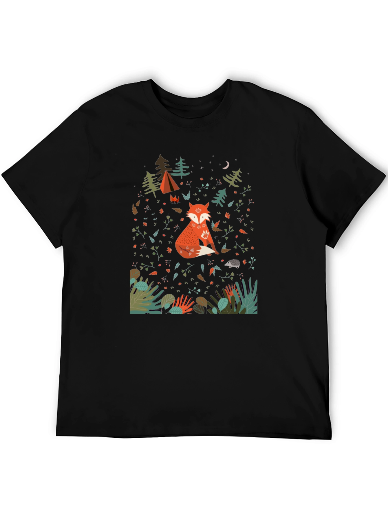 Nature Fox Graphic Tee - Stylish Unisex T-Shirt
