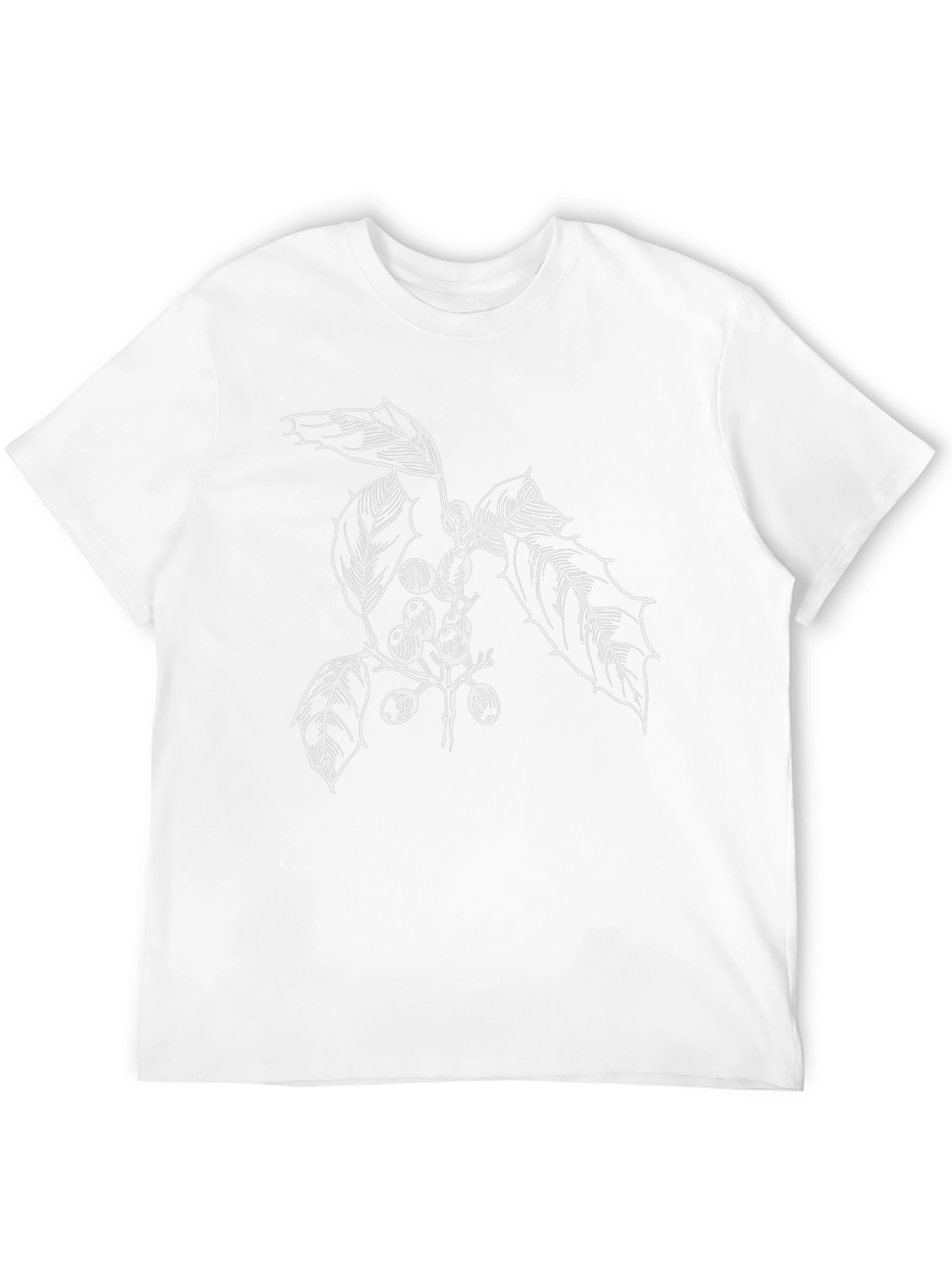 Botanical Berry Print Black T-Shirt
