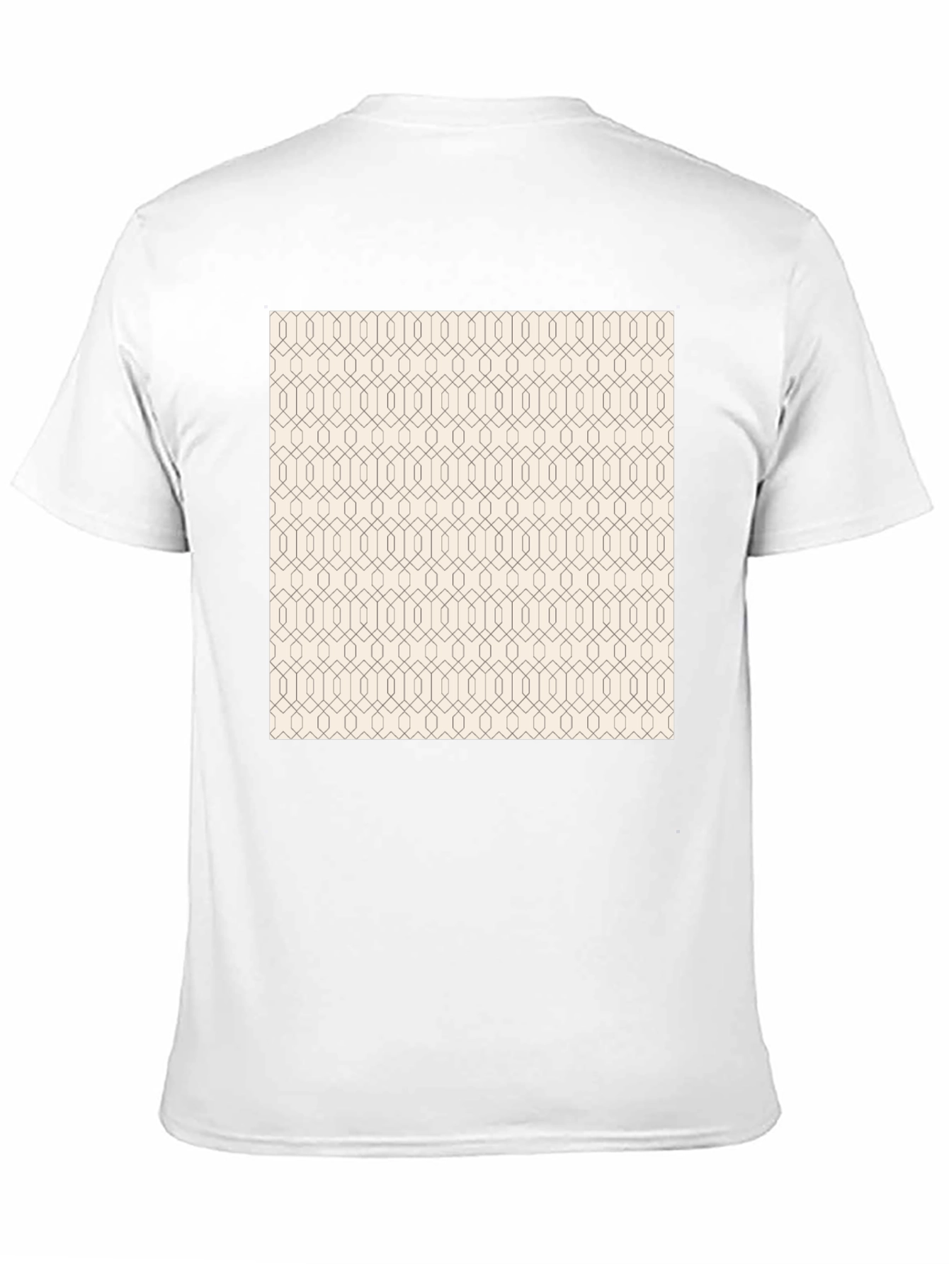 Modern Geometric Pattern Print Black T-Shirt