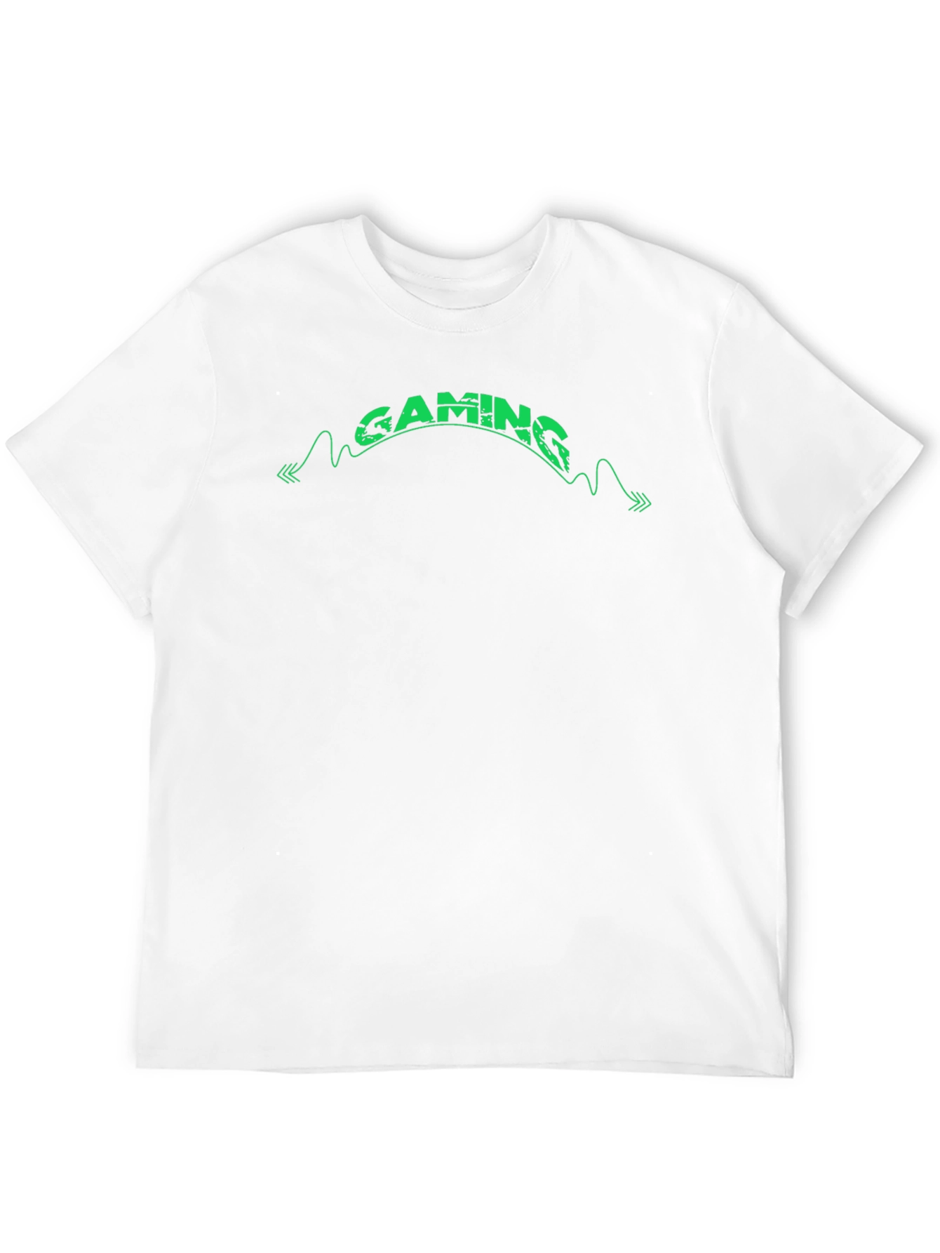 Gaming Graphic Tee - Black Crewneck Cotton Shirt
