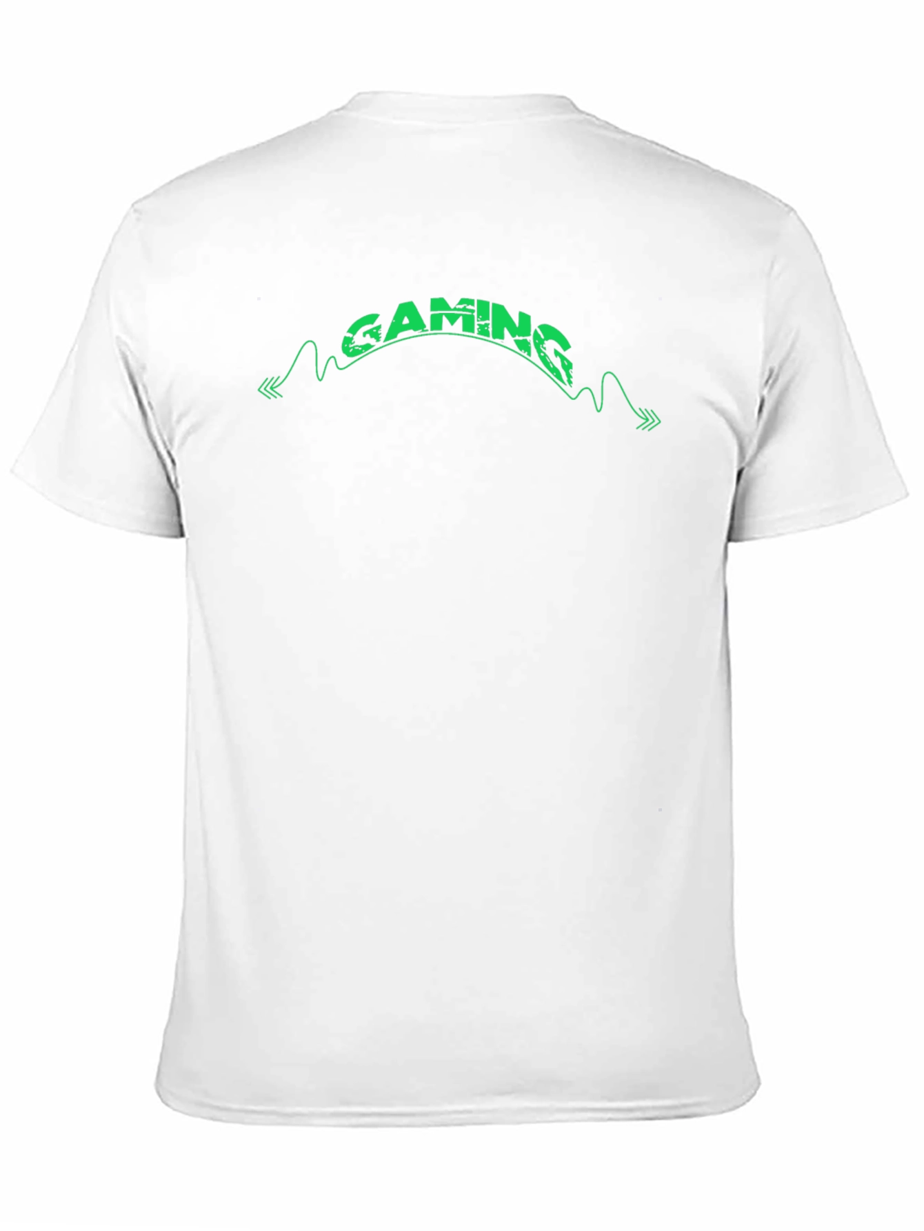 Gaming Graphic Tee - Black Crewneck Cotton Shirt