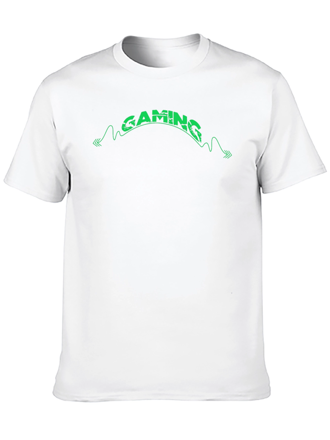 Gaming Graphic Tee - Black Crewneck Cotton Shirt