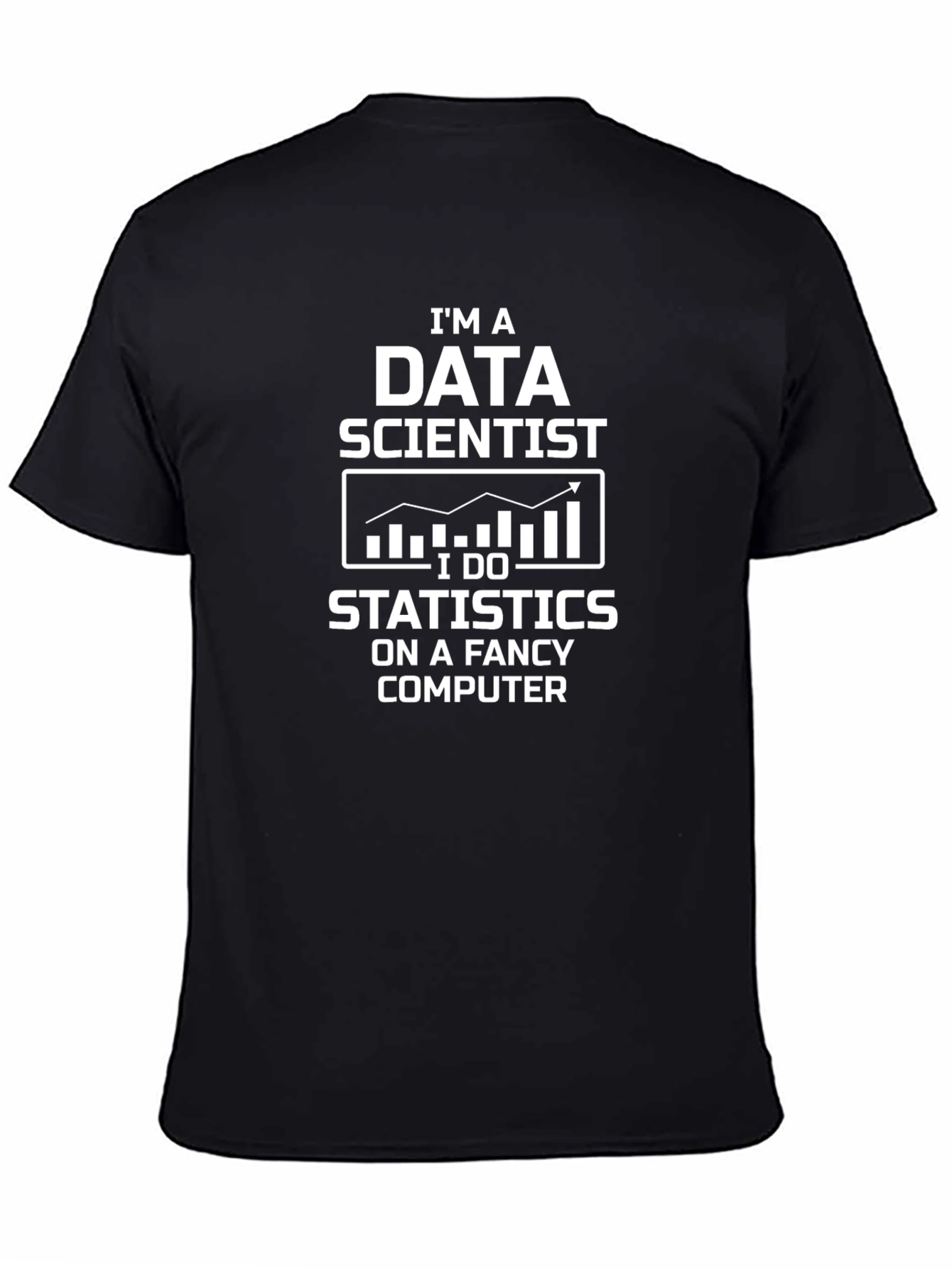 Data Scientist Funny T-Shirt Statistics Fancy Computer Black Tee