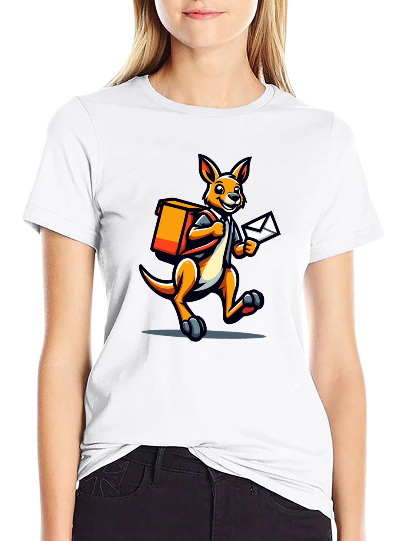 Kangaroo Postman Graphic Tee - Novelty T-Shirt