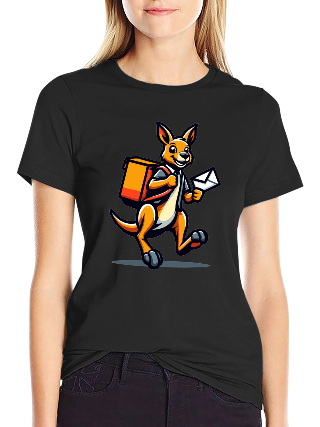 Kangaroo Postman Graphic Tee - Novelty T-Shirt