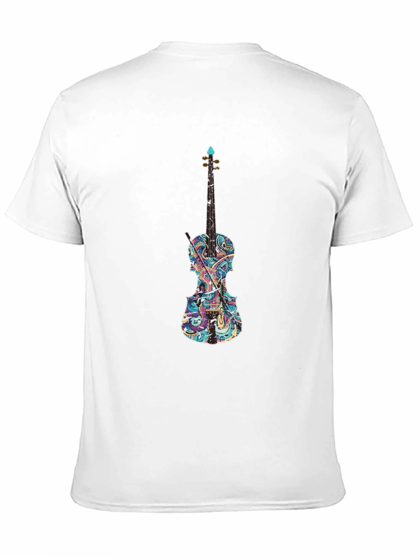 Violin Graphic Black T-Shirt - Music Lover Tee