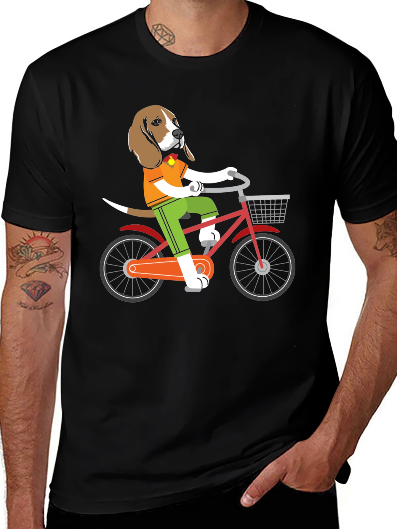 Dog on Bike Graphic Tee