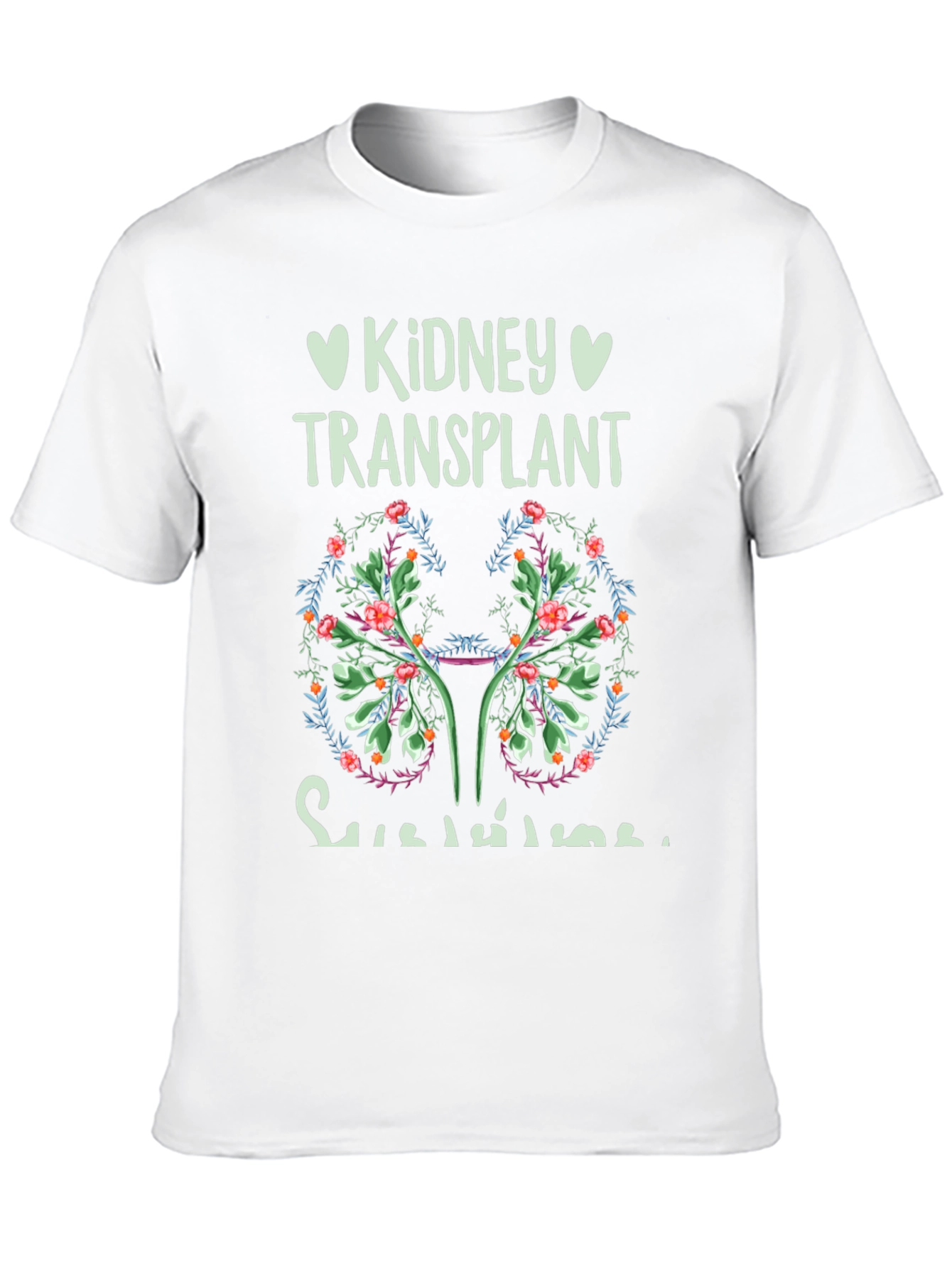 Kidney Transplant Survivor Floral T-Shirt