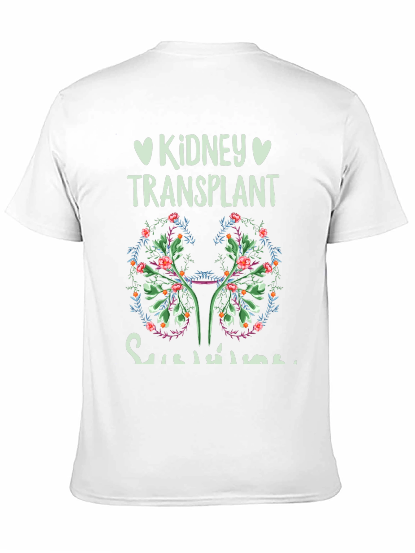 Kidney Transplant Survivor Floral T-Shirt