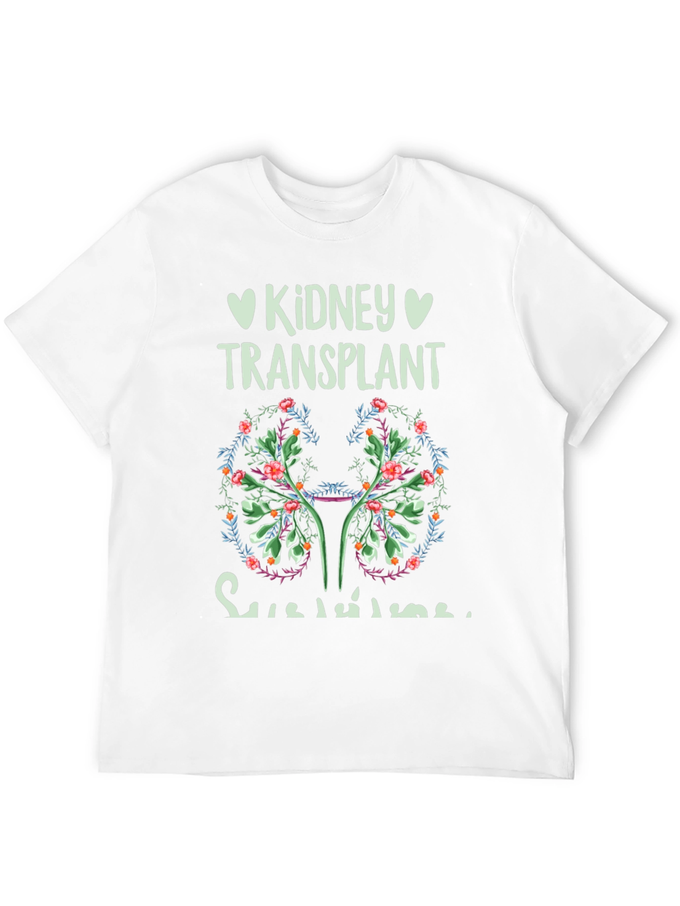 Kidney Transplant Survivor Floral T-Shirt