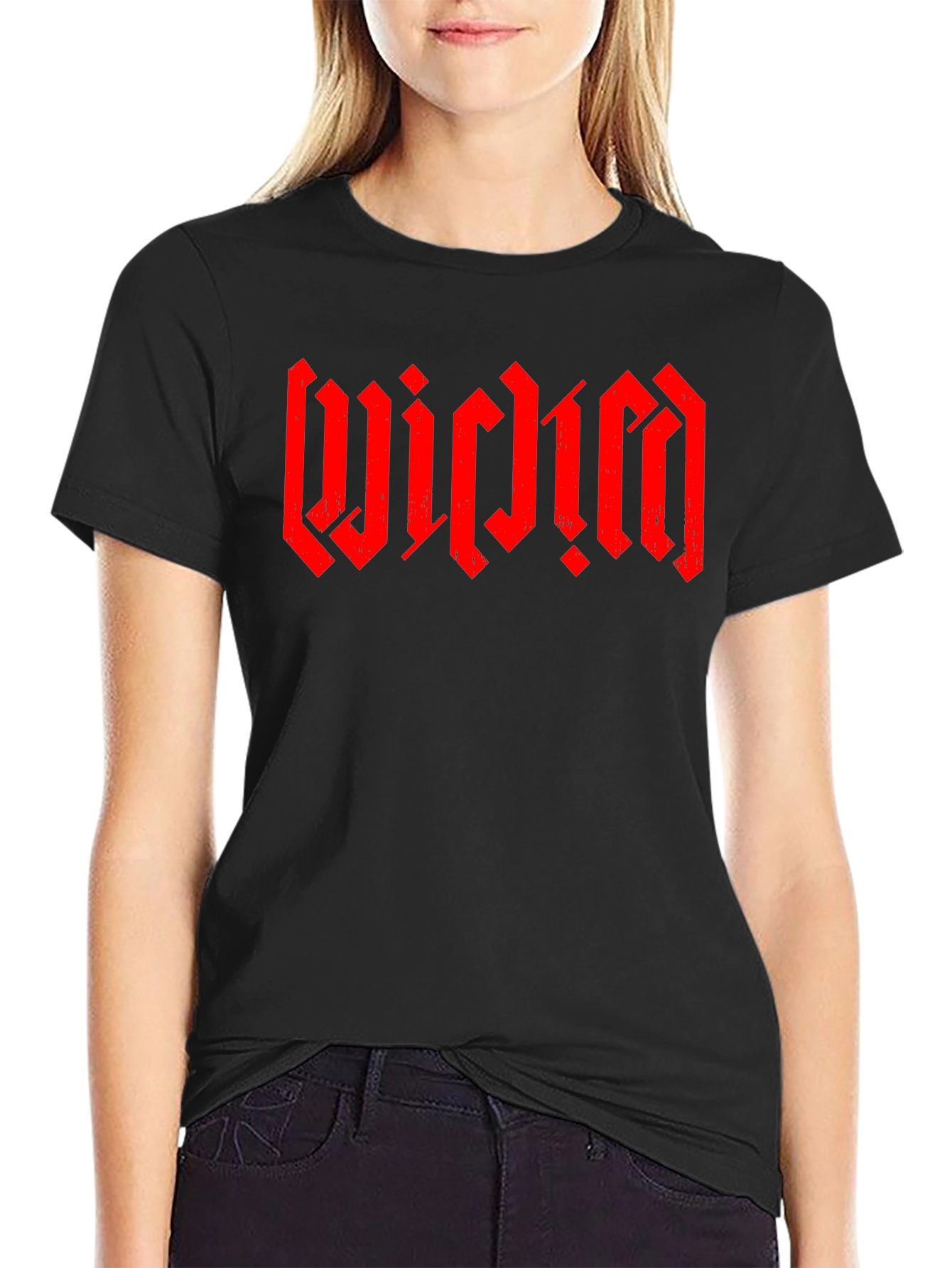 WICIDM Gothic Font Black T-Shirt