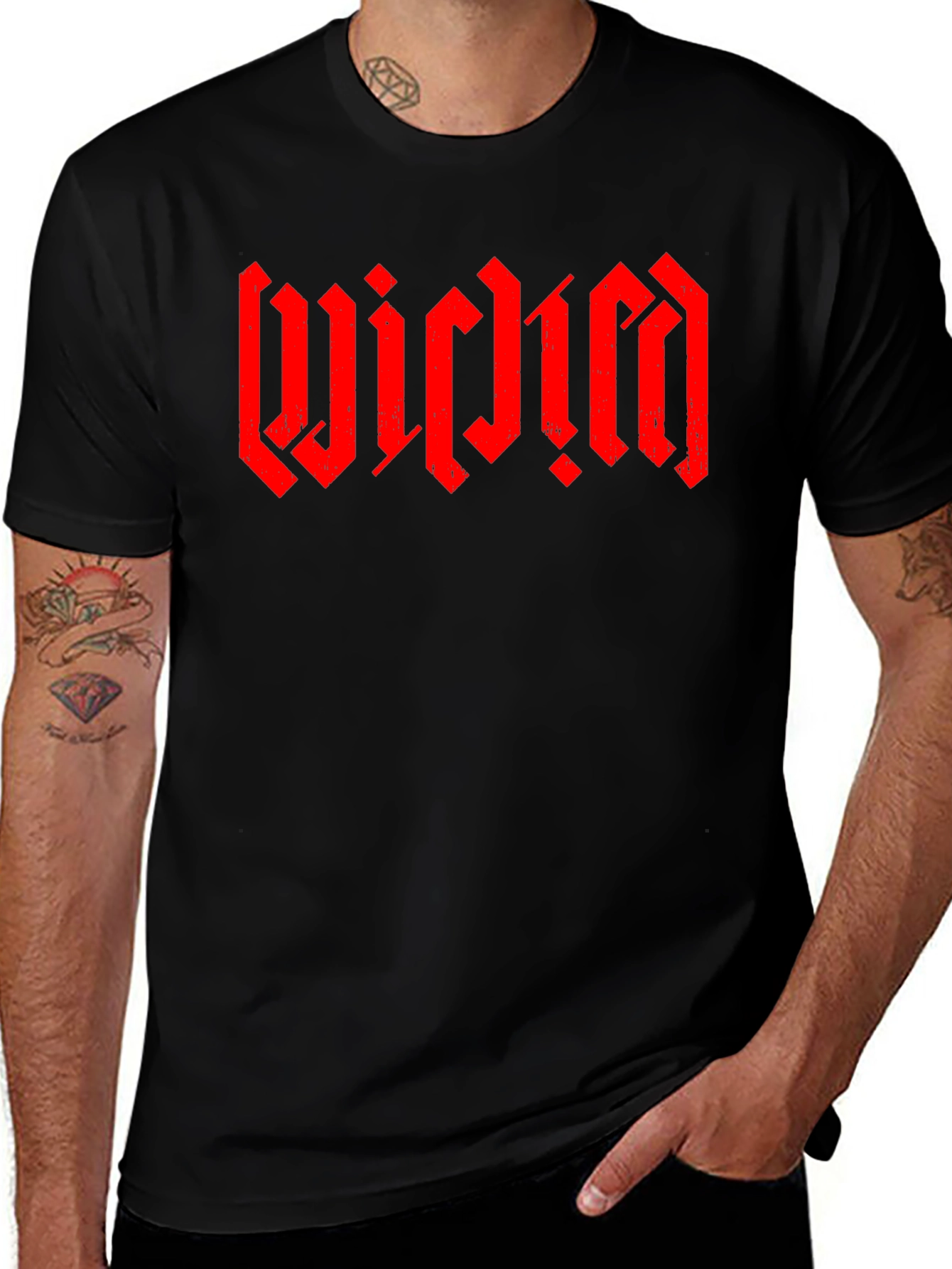 WICIDM Gothic Font Black T-Shirt