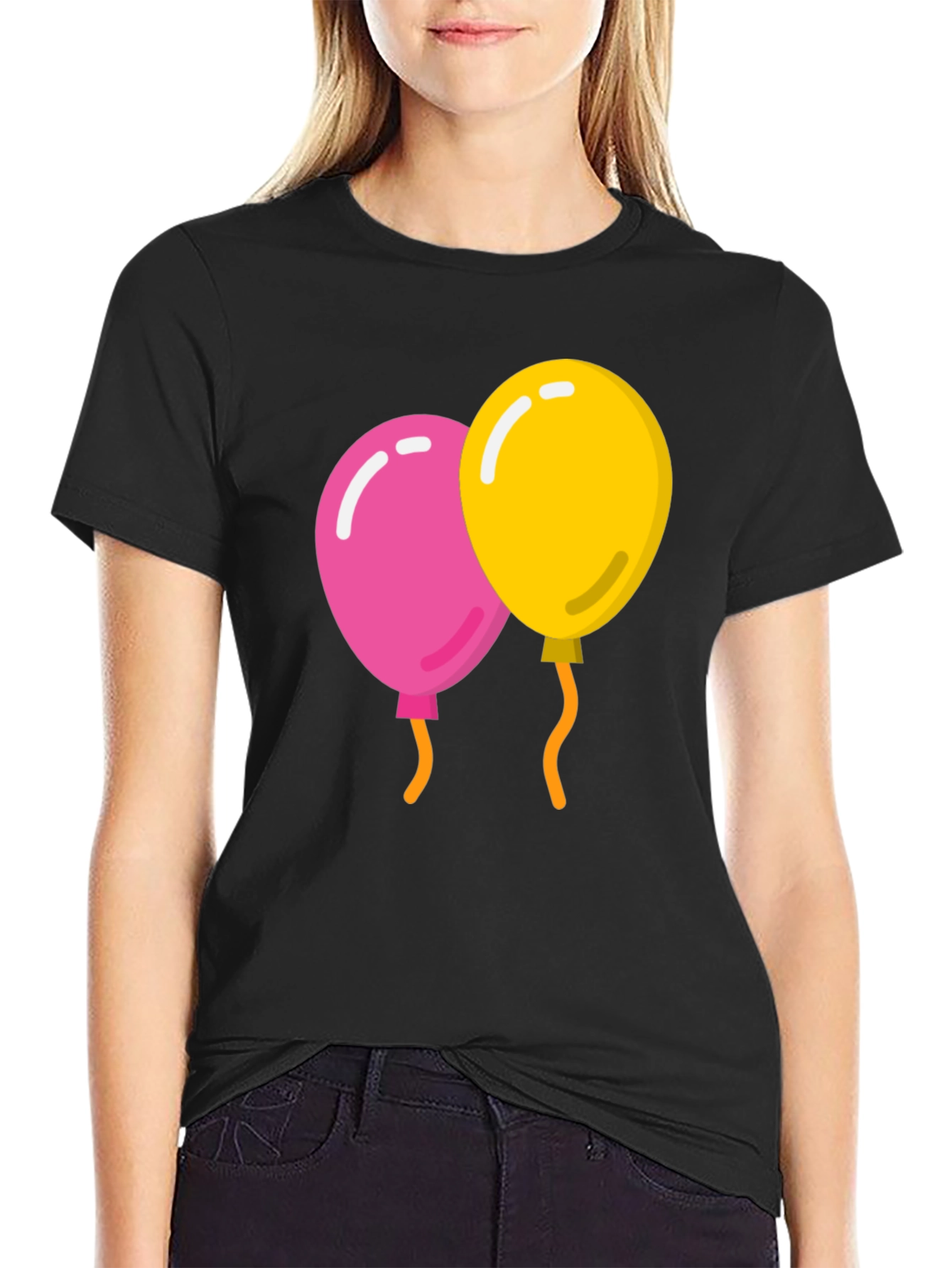 Balloons Graphic Tee - Mens Black T-Shirt