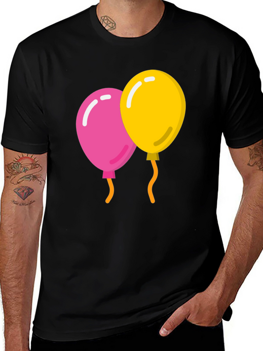 Balloons Graphic Tee - Mens Black T-Shirt