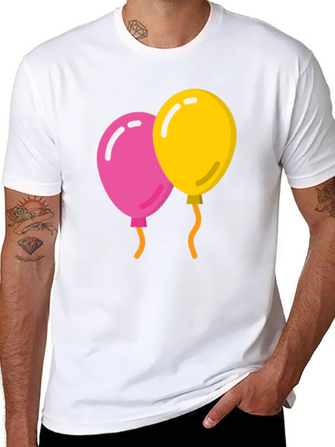 Balloons Graphic Tee - Mens Black T-Shirt
