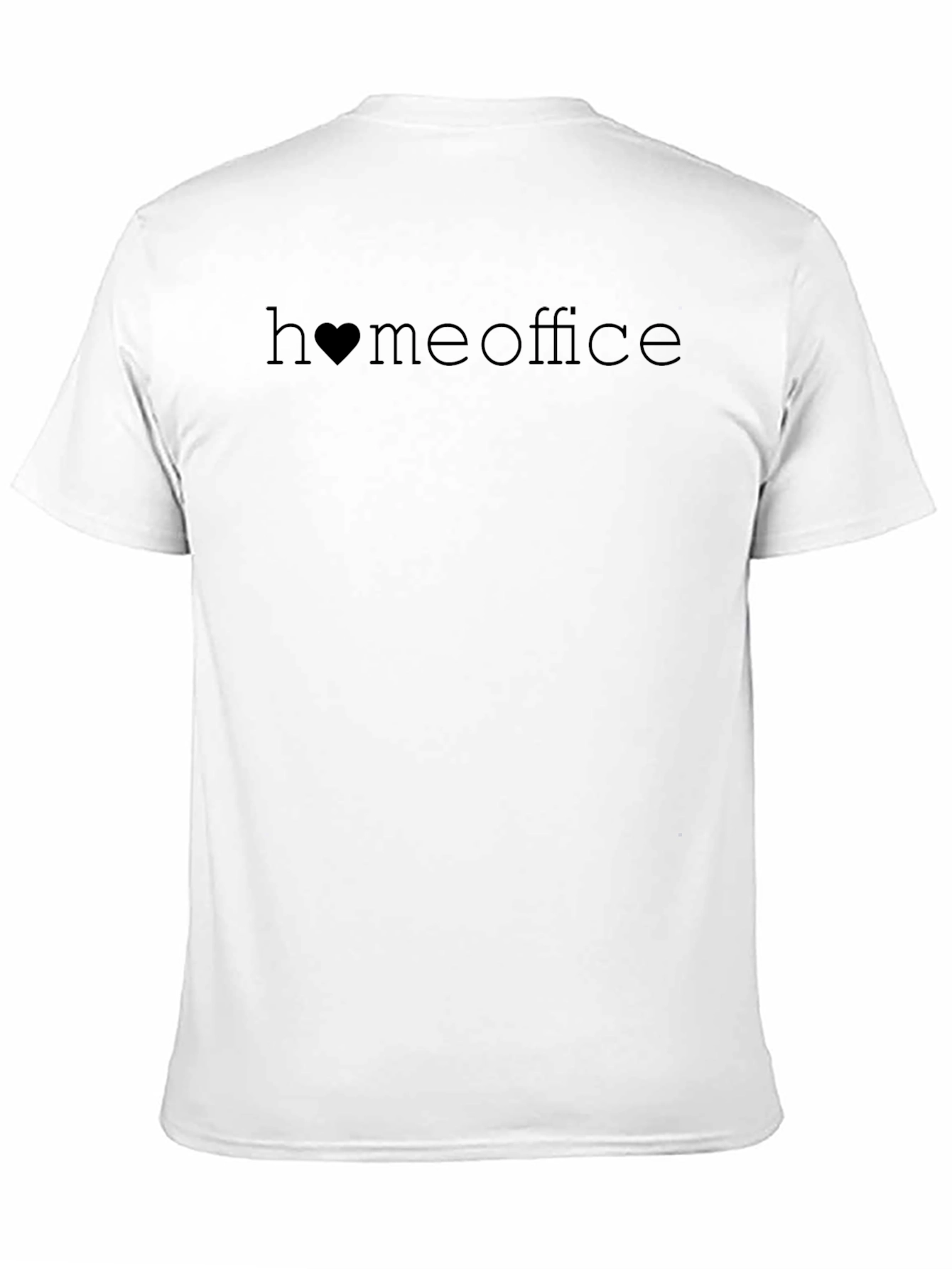 Home Office Heart Graphic Tee - Black Cotton T-Shirt