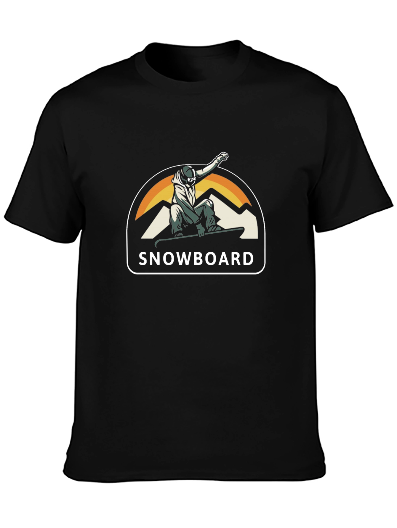 Cool Snowboarder T-Shirt - Black Graphic Tee