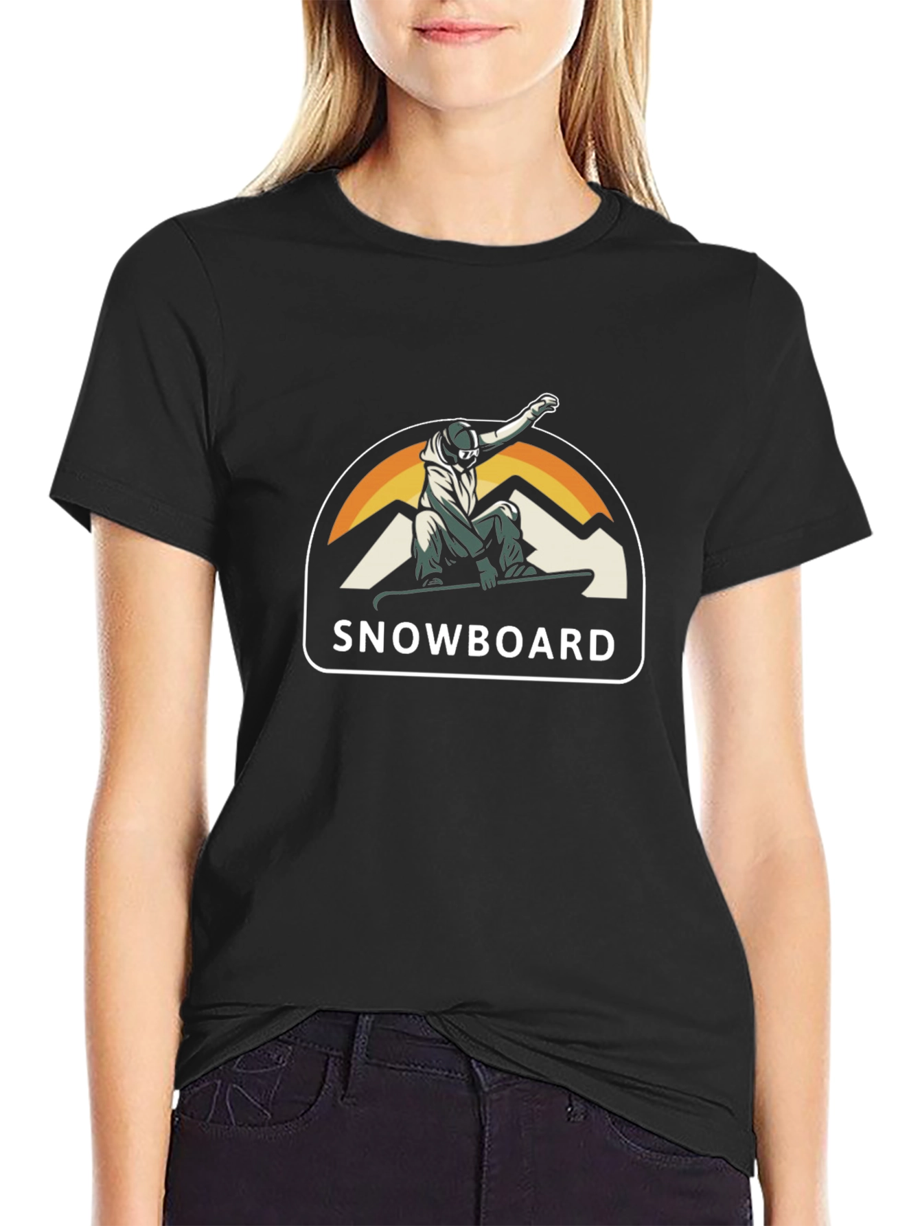 Cool Snowboarder T-Shirt - Black Graphic Tee