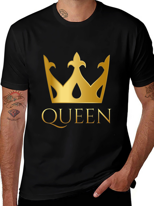 Queen Crown Graphic T-Shirt - Black