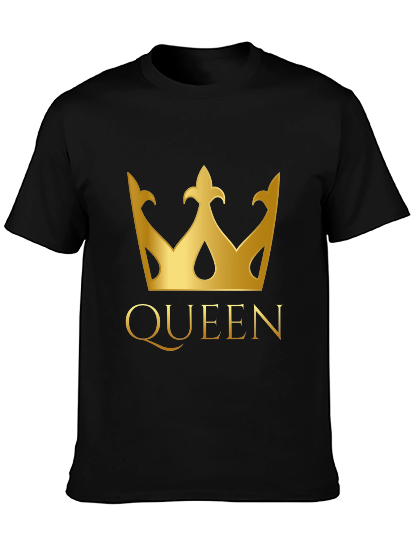 Queen Crown Graphic T-Shirt - Black