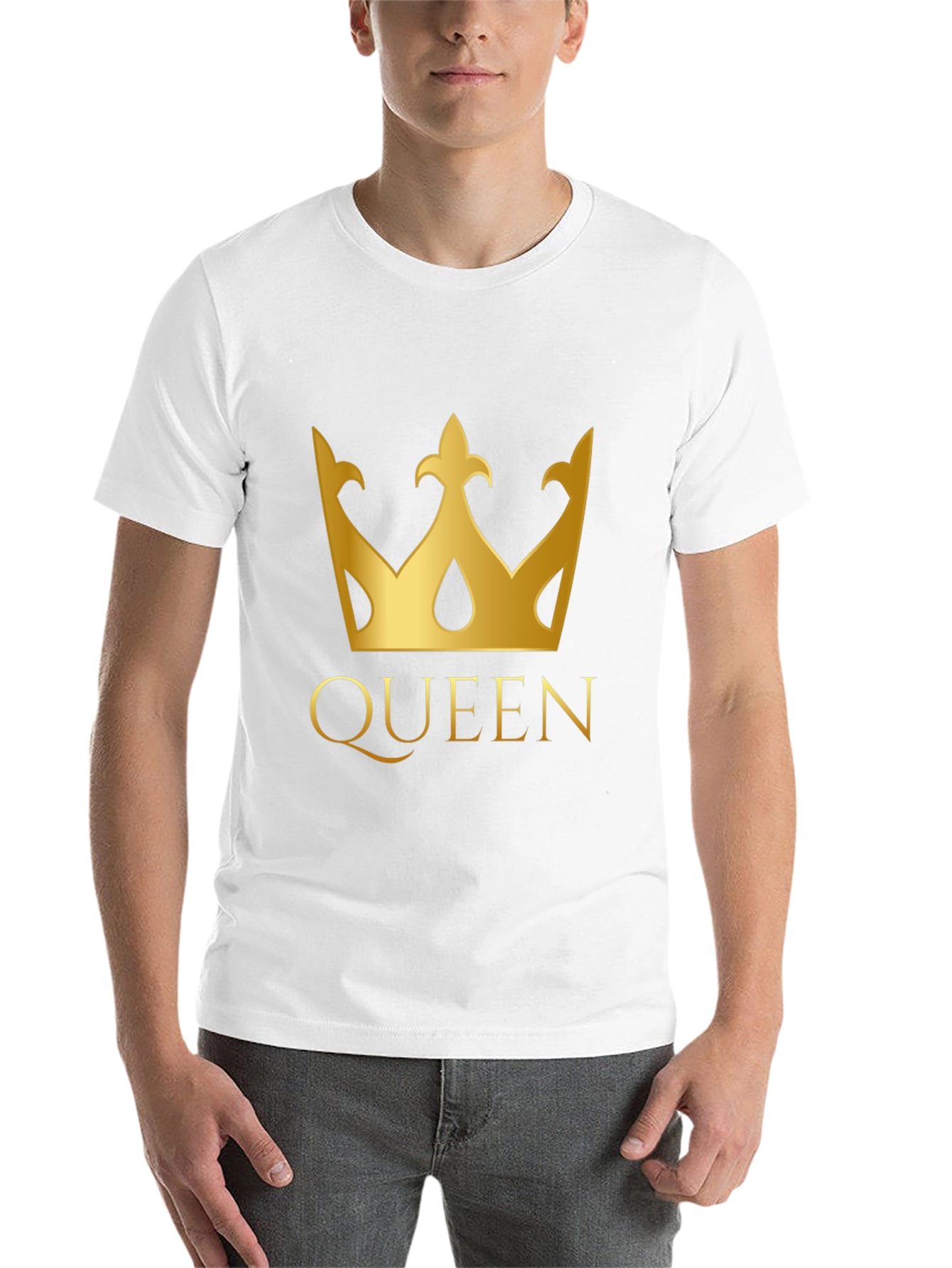 Queen Crown Graphic T-Shirt - Black