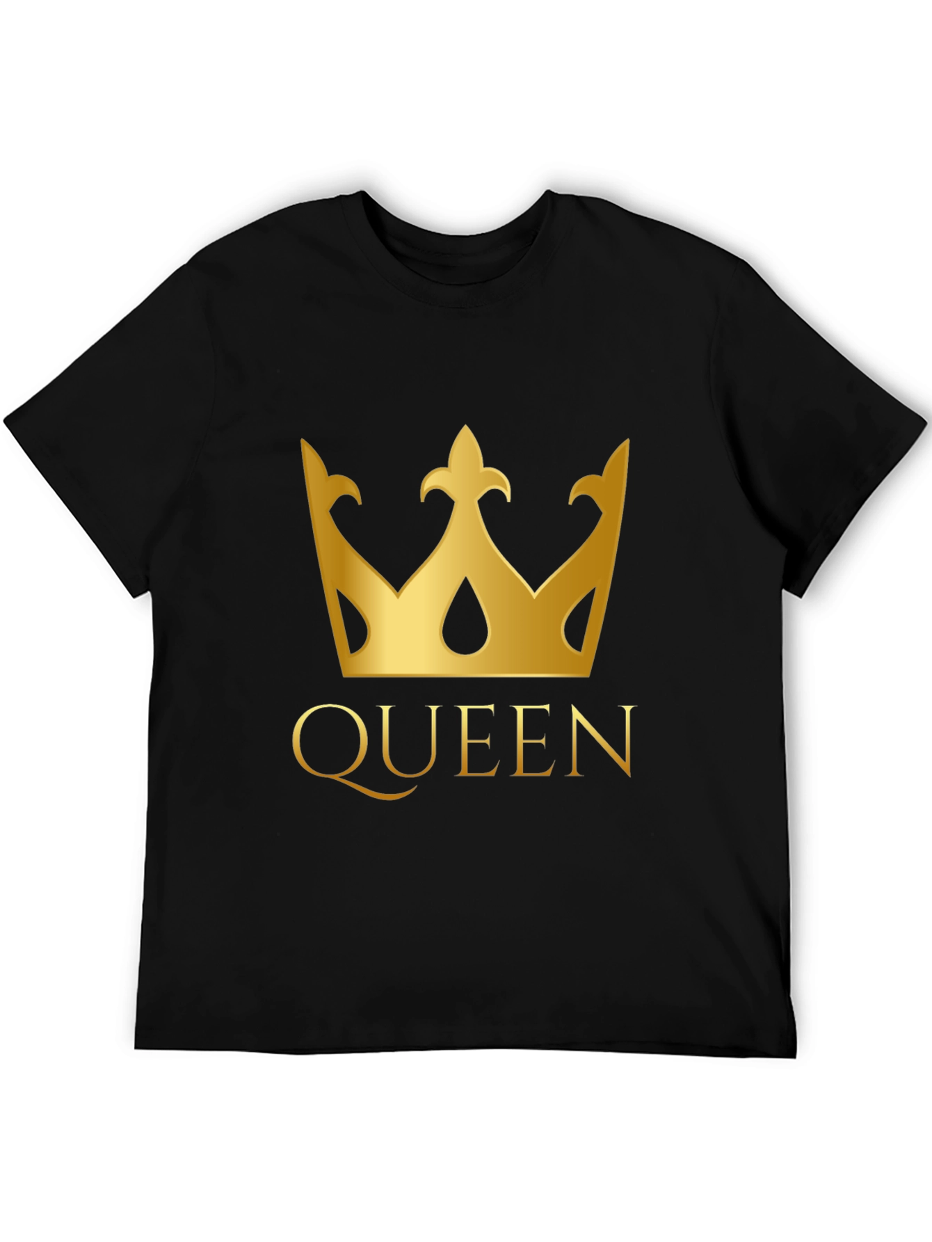 Queen Crown Graphic T-Shirt - Black