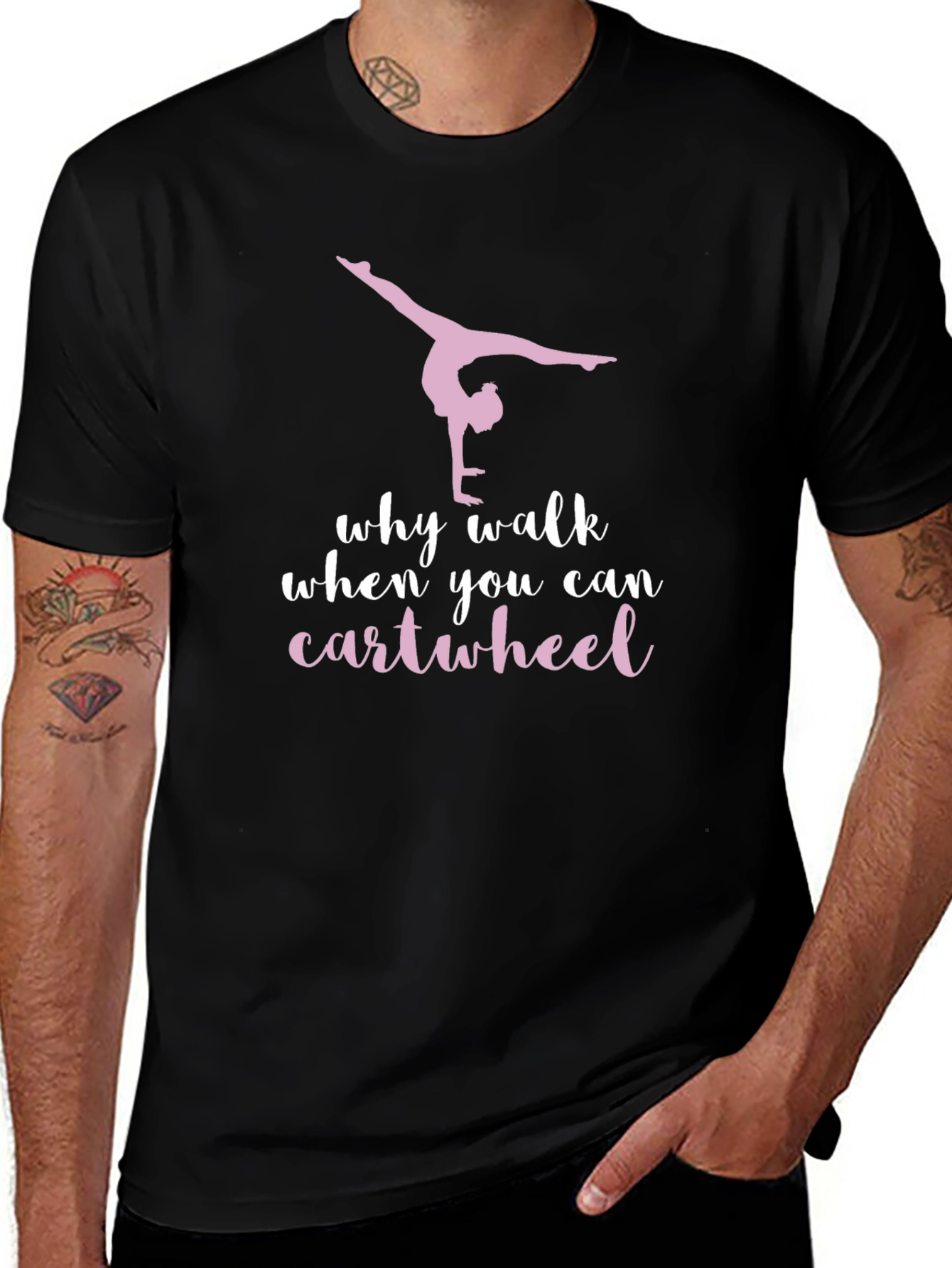 Gymnastics Cartwheel T-Shirt - Black