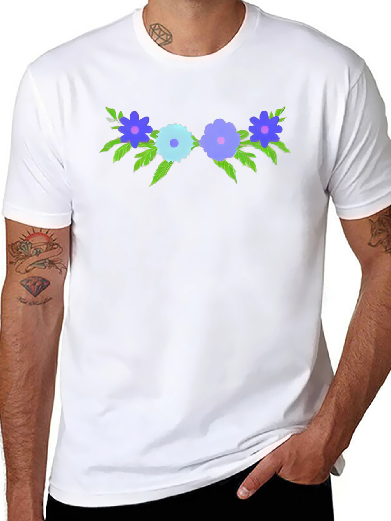 Floral Crown Graphic Tee - Soft Cotton Blend