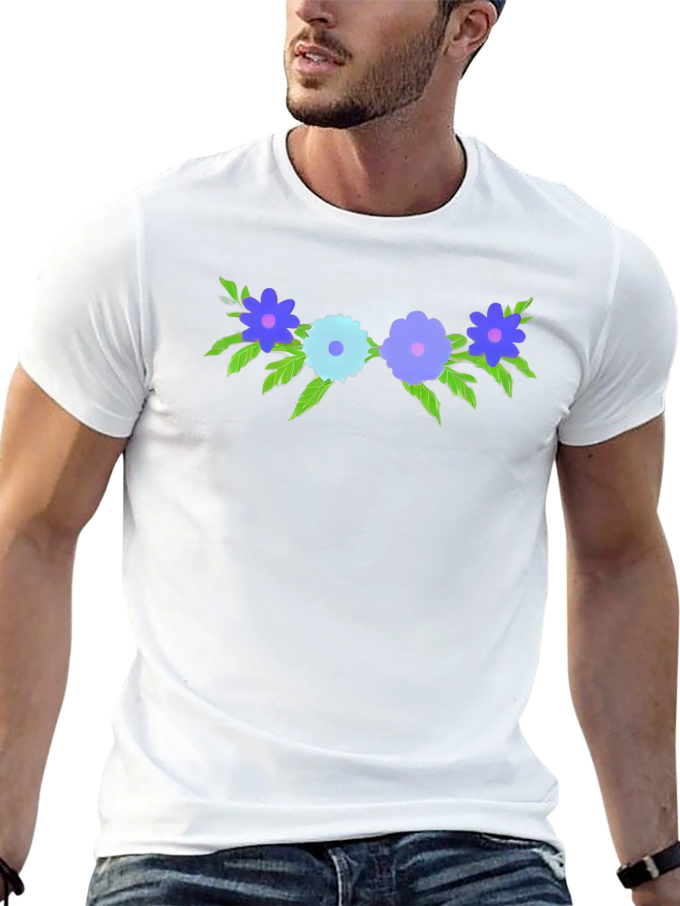 Floral Crown Graphic Tee - Soft Cotton Blend