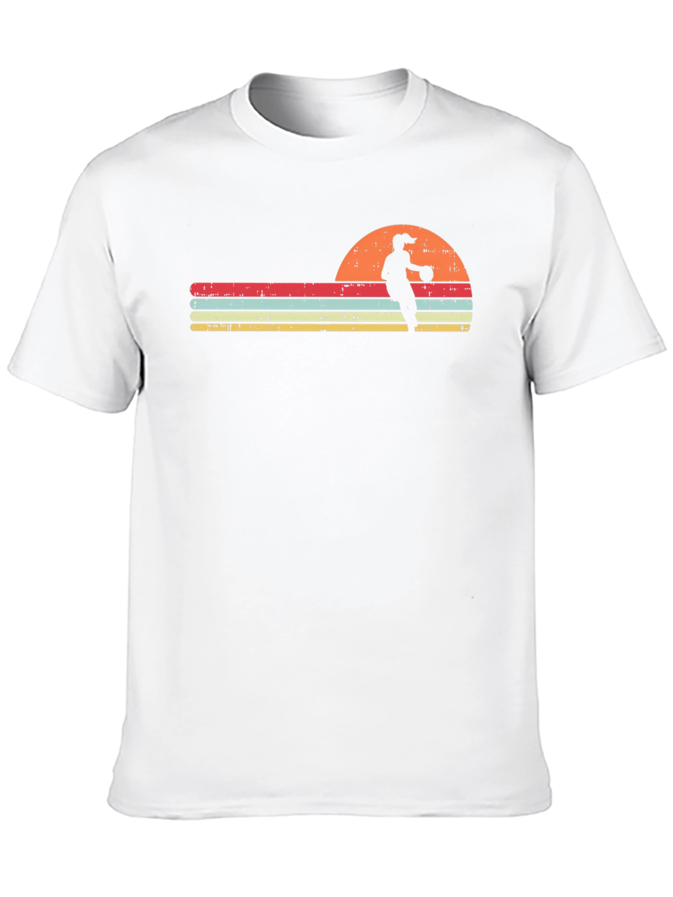 Retro Sunset Volleyball Player T-Shirt