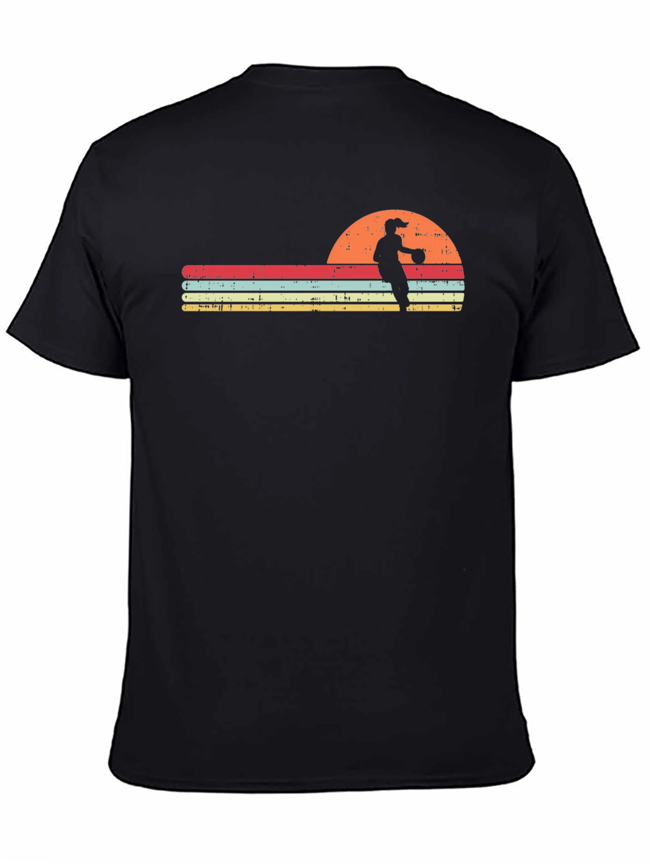 Retro Sunset Volleyball Player T-Shirt